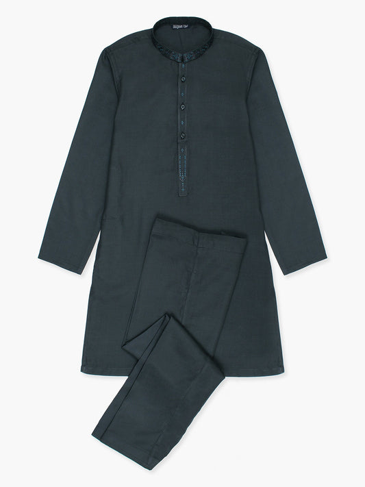 Velvour Boys Cotton Embroidered Stitched Shalwar Kurta-VB174-C