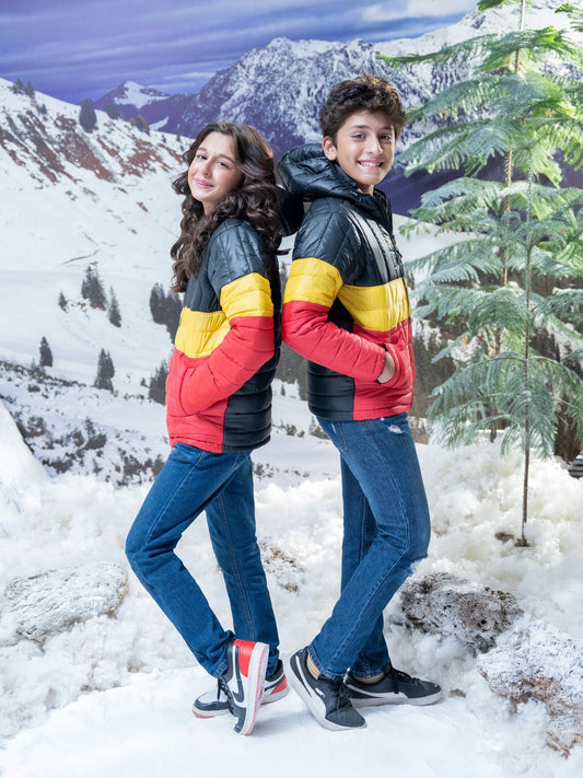 Velvour Full Sleeves Hooded Puffer Jacket-VJ25-A