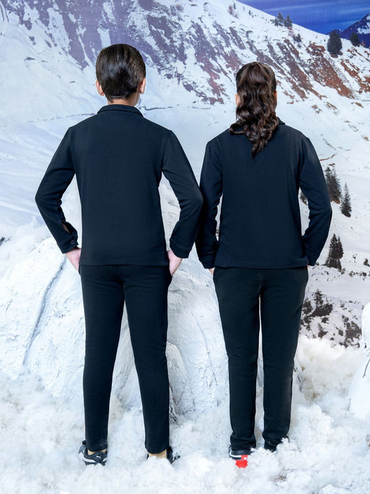 Velvour Fleece Mock Neck Tracksuit-VWT26-B