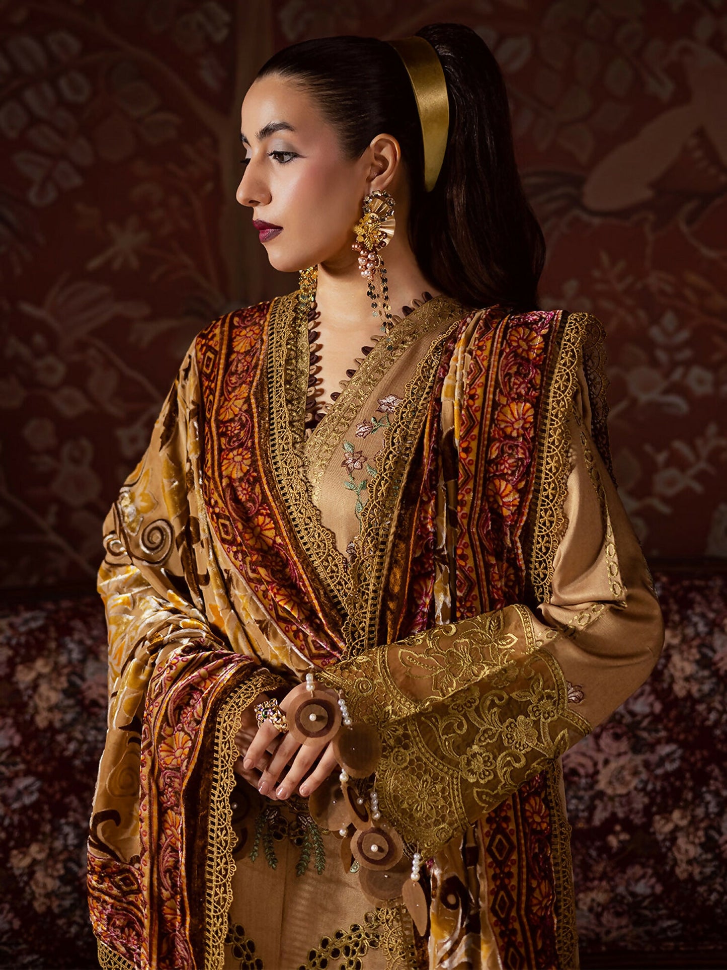 Mahnur Amelia Kotrai Embroidered Stitched 3-Piece Suit–CK-006