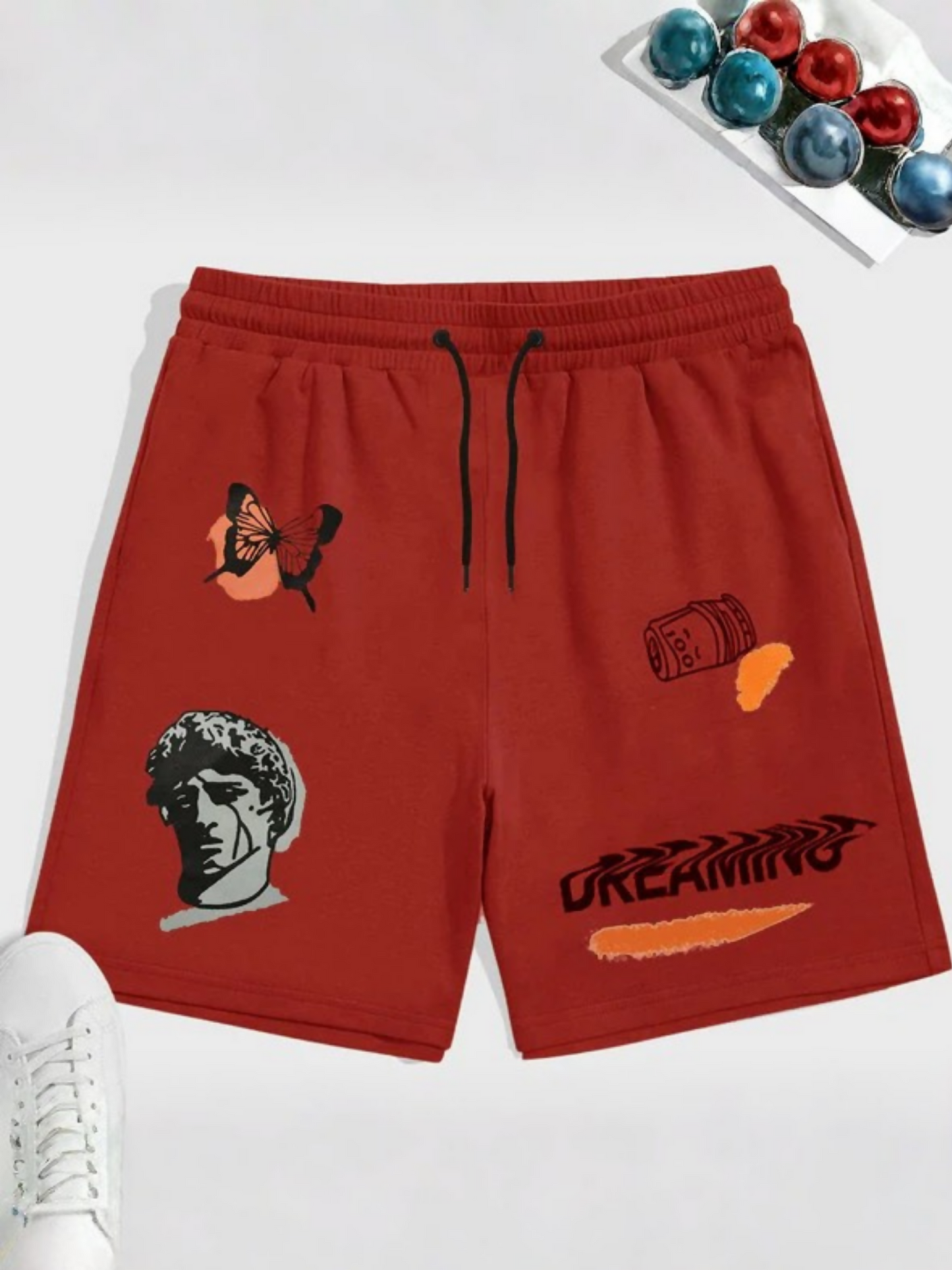 Jupiter Printed Figure Graphic Terry shorts-13341