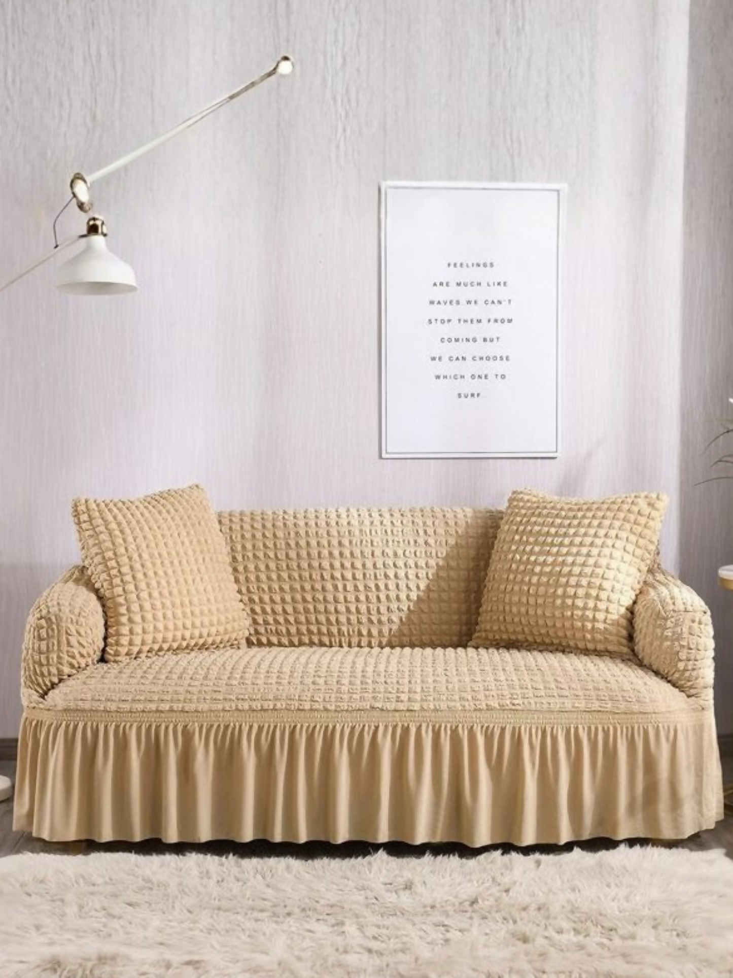 Elegant Bedding Persian Style Jersey Bubble Sofa Cover