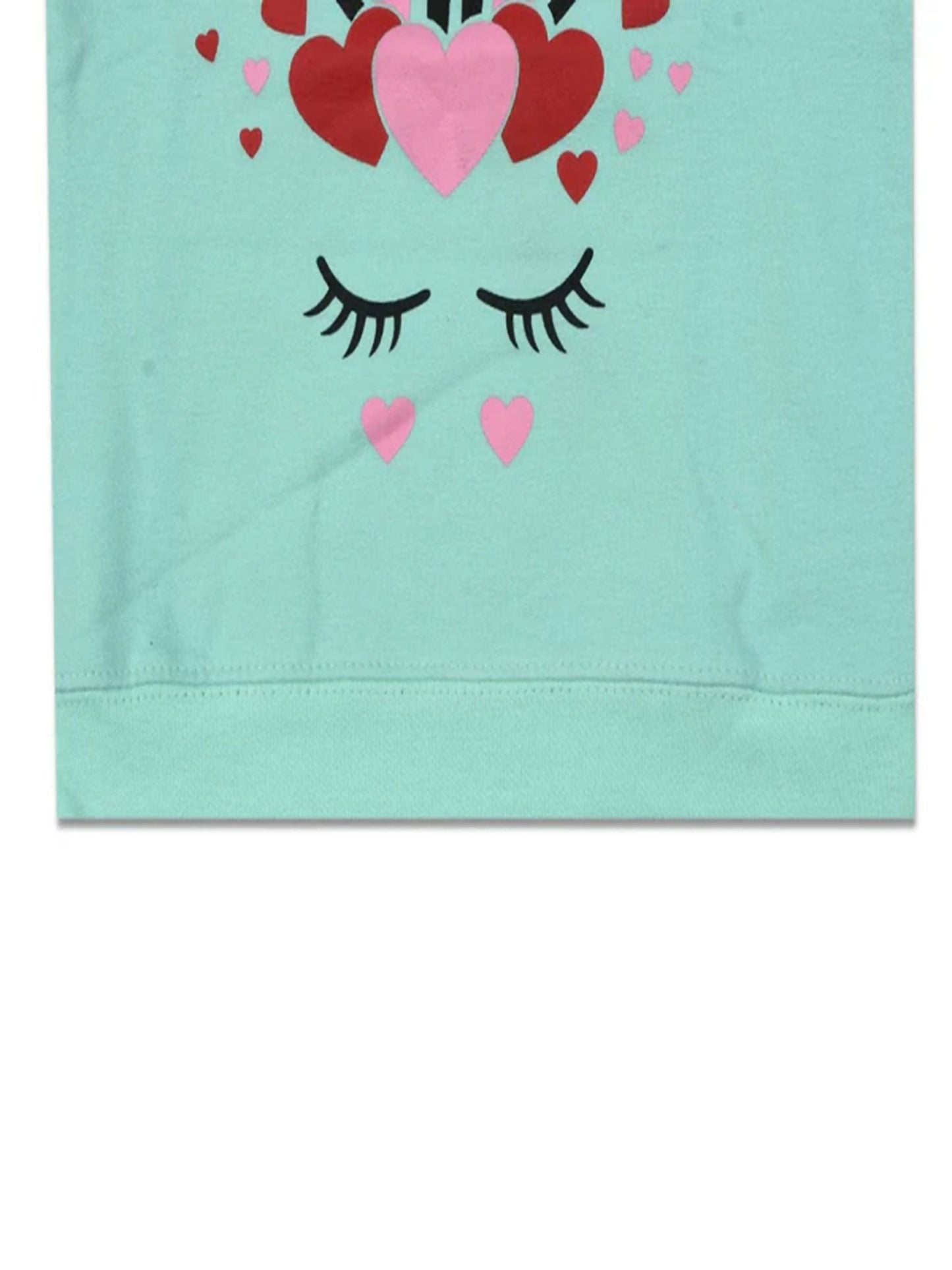Funky's Heart and Eye Lashes Printed Sweat Shirt-10215