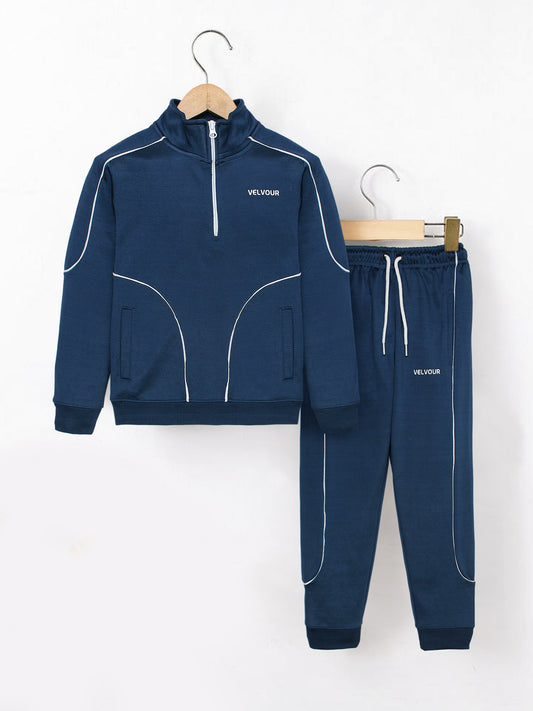 Velvour Fleece Mock Neck Tracksuit-VWT11-D