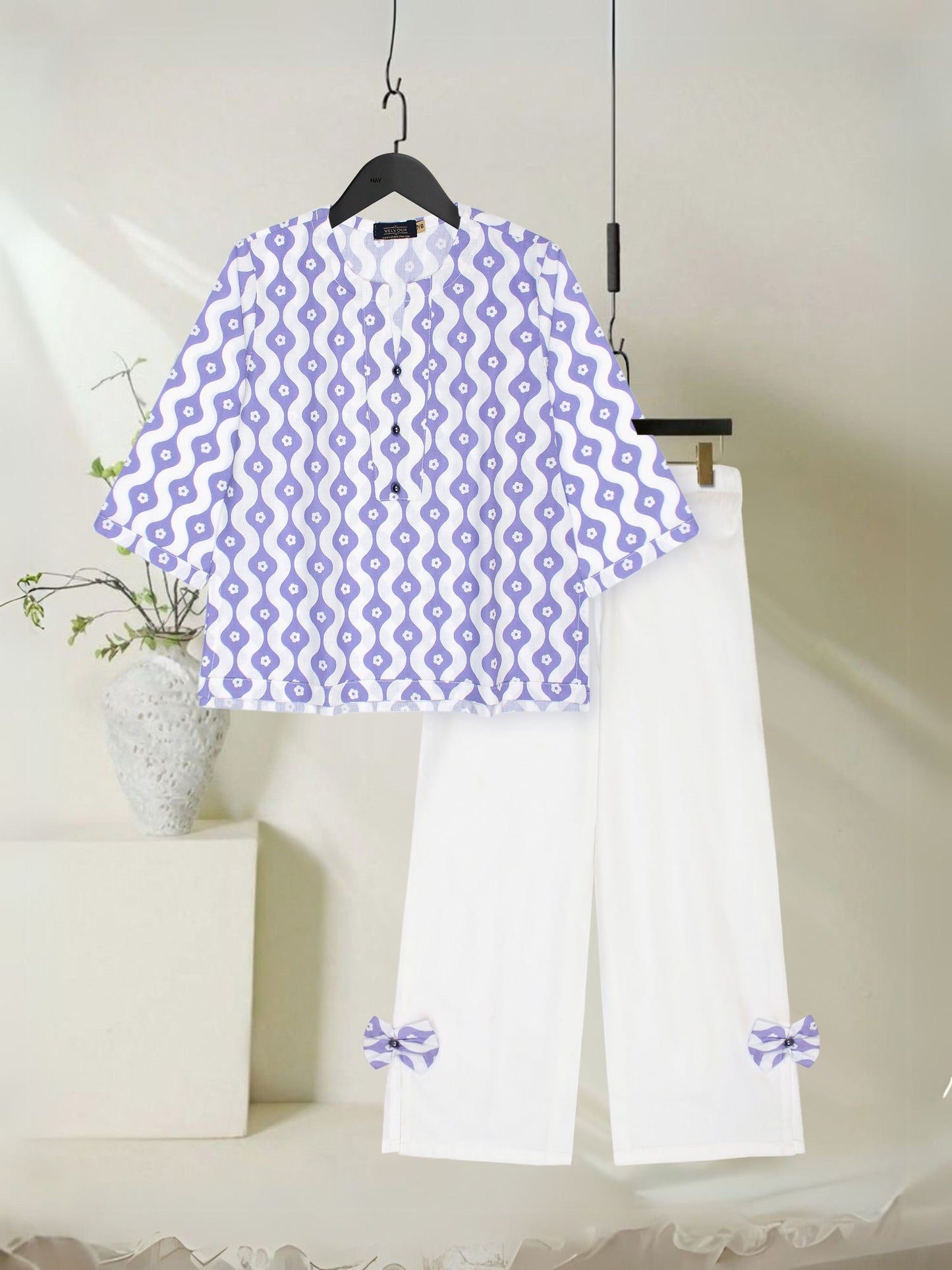 Velvour Girls Cotton Printed Co-Ord Set-VG147-A