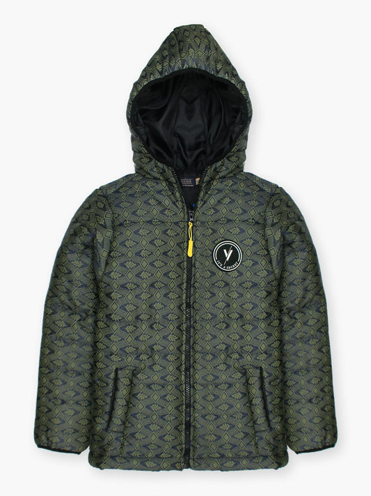 Velvour Full Sleeves Hooded Puffer Jacket-VJ52-C