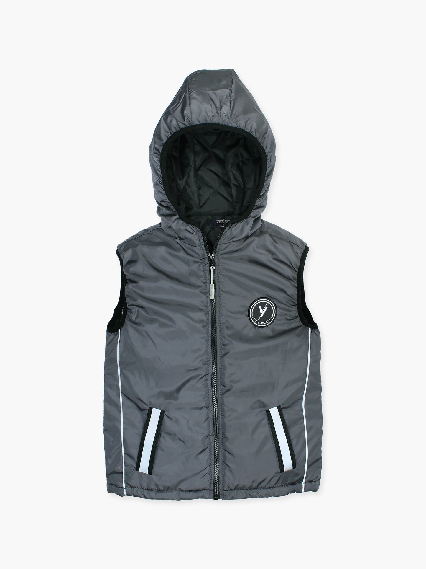 Velvour Sleeveless Hooded Puffer Jacket-VJ77-B