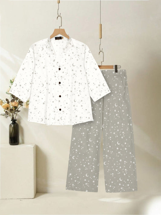 Velvour Girls Cotton Printed Co-Ord Set-VG164-A