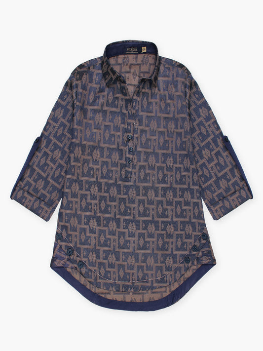 Velvour Girls Cotton Printed Stitched Tunic-VG124-C