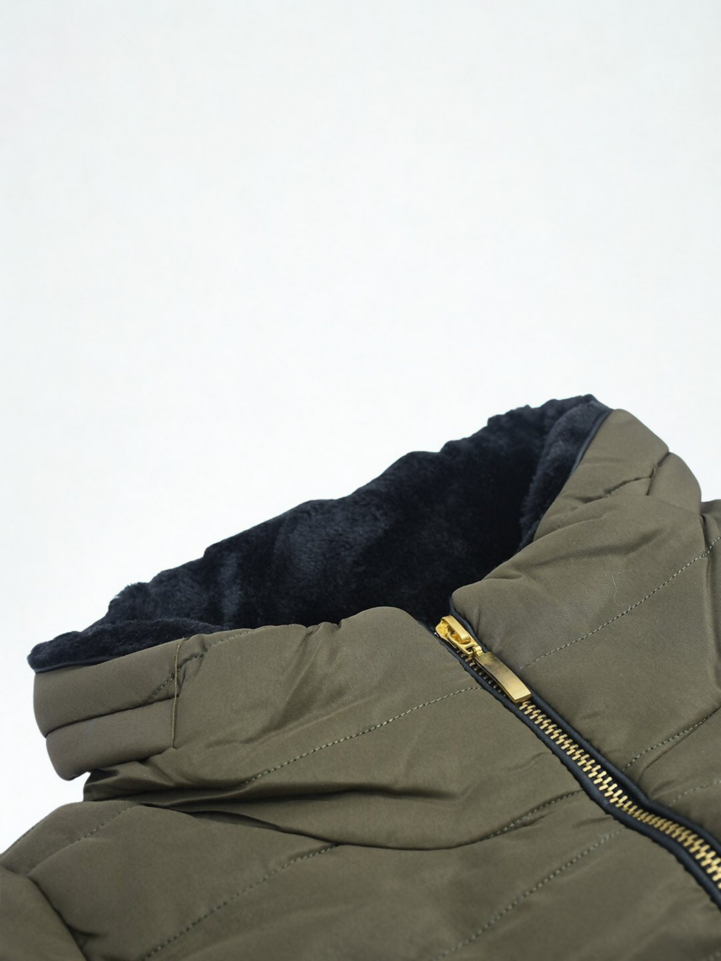 Funky plain stardust puffer jacket-13073