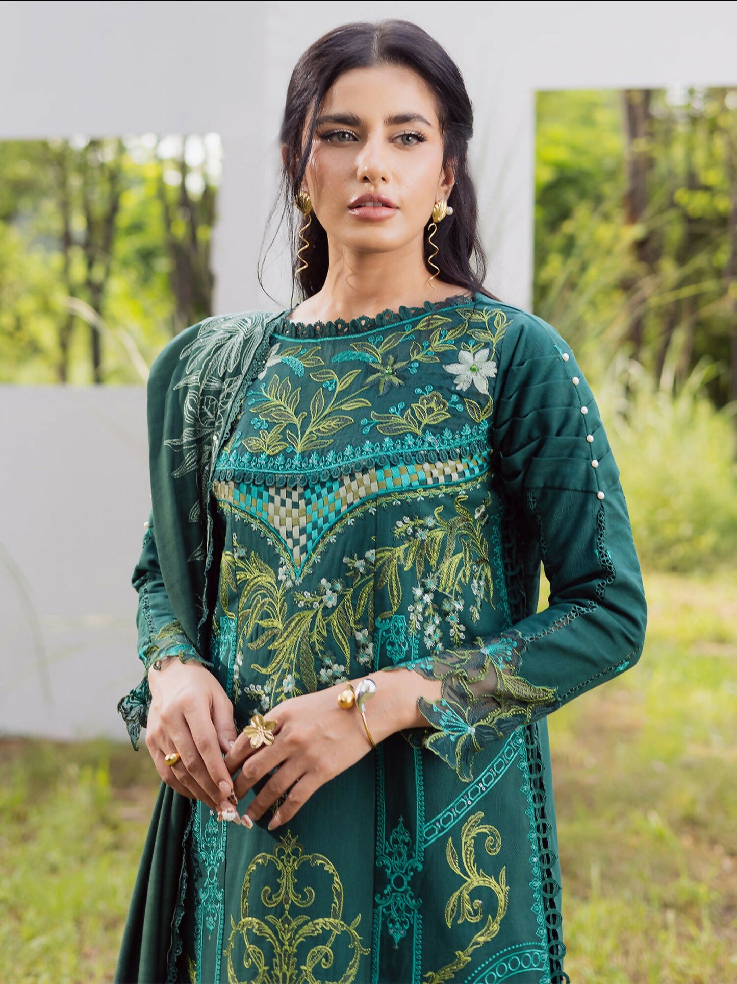 Parishay Winterwood Tales Khaddar Embroidered Unstitched 3-Piece Suit- WW - 08