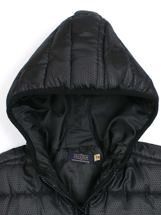 Velvour Full Sleeves Hooded Puffer Jacket-VJ64-A