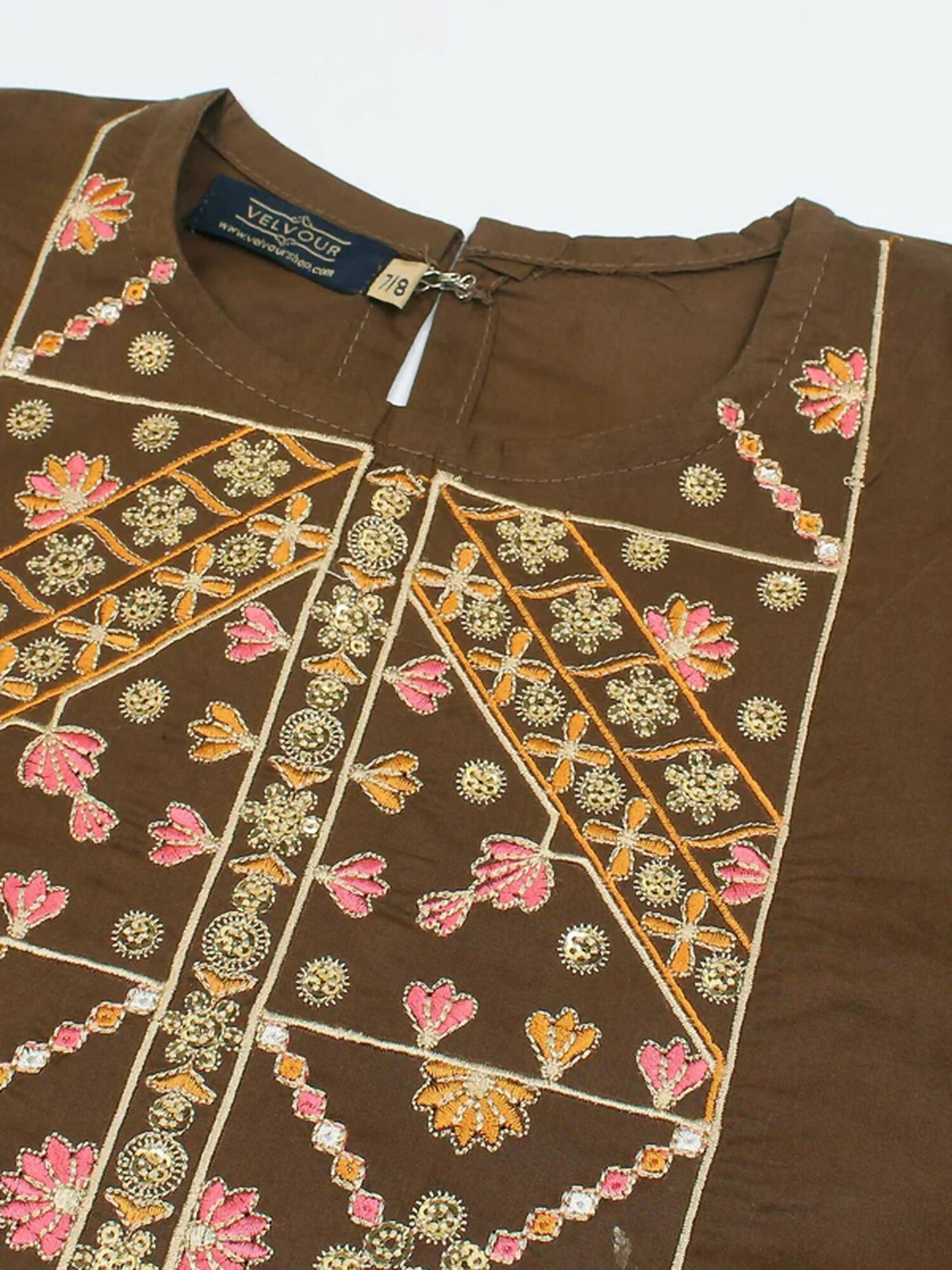 Velvour Girls Embroidered Stitched 2-Piece-Suit -VG159-B