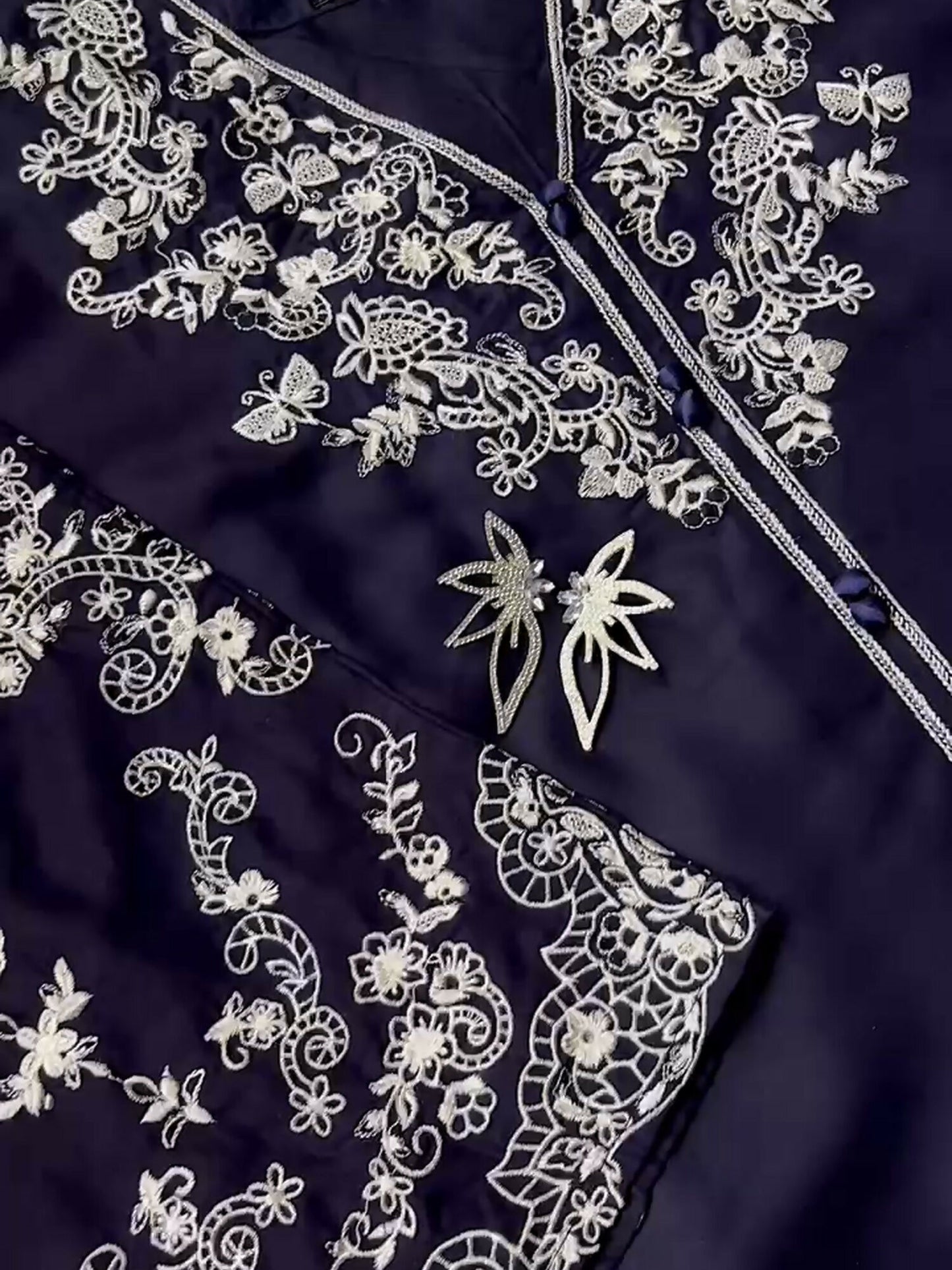Stylish Collection Aaraish Linen Embroidered Stitched 2-Piece Suit- Blue Garnet
