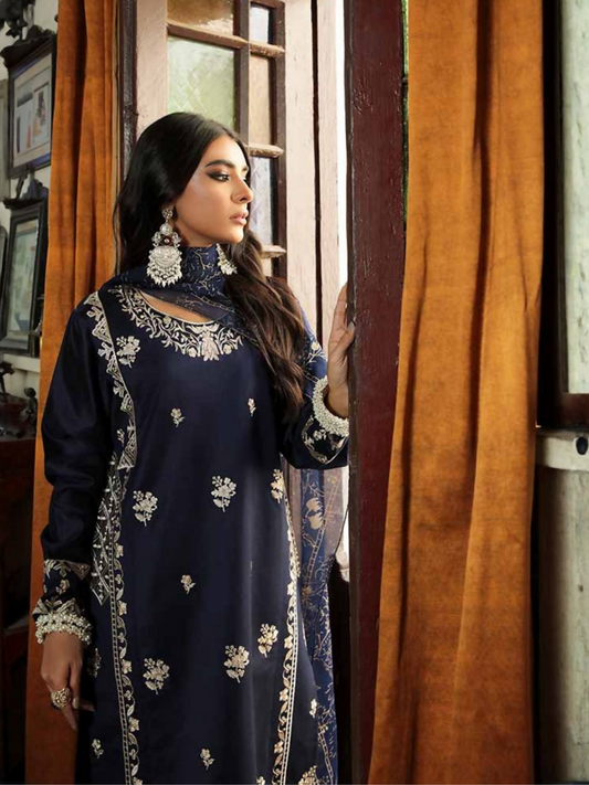 Panache Apparel Cotton Embroidered Stitched 2-Piece Suit-Zeenat