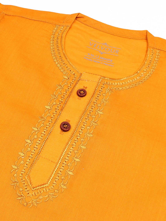 Velvour Boys Cotton Embroidered Stitched Kurta Pajama-VK08