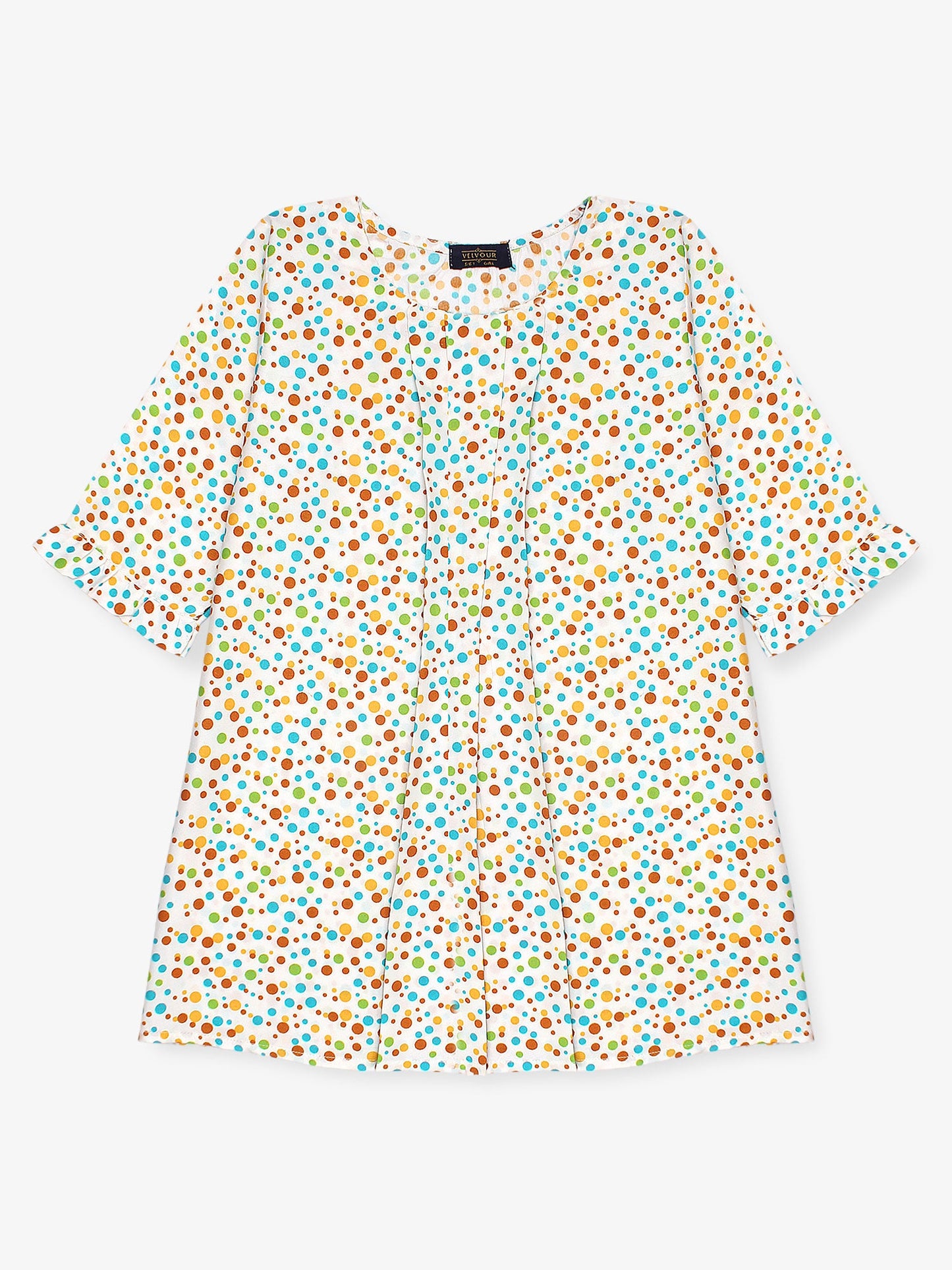 Velvour Girls Cotton Printed Stitched Tunic-VG92-B