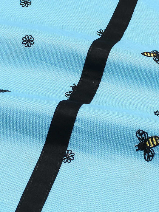 Velvour Girls Cotton Embroidered Co-Ord Set-VG168-A