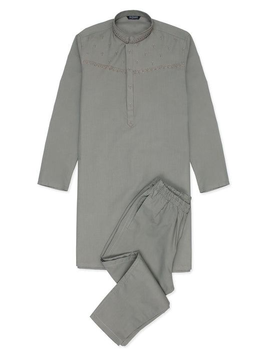 Velvour Boys Cotton Embroidered Stitched 2-Piece Suit-VB162-A