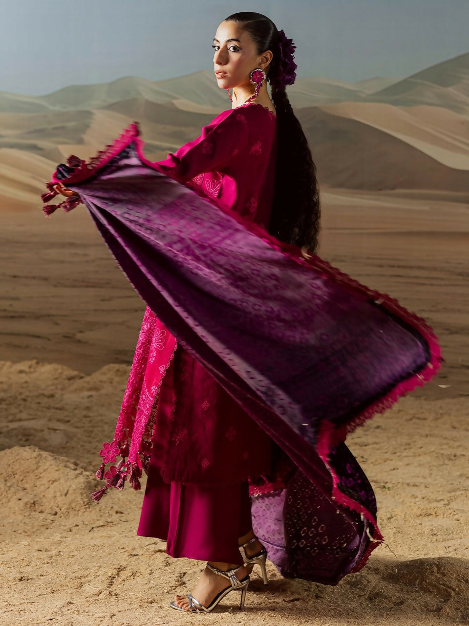 Mahnur Amelia Kotrai Embroidered Unstitched 3-Piece Suit-CK-011
