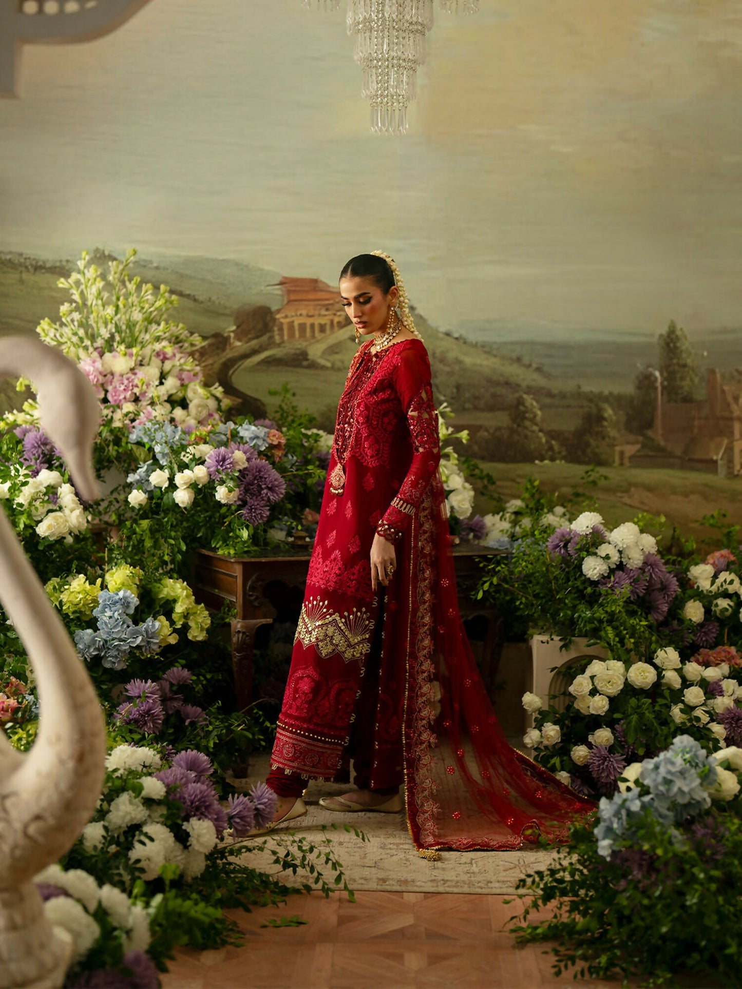 Parishay Ranibagh Luxury Formals Organza Embroidered Unstitched 3-Piece Suit-Mahroosh
