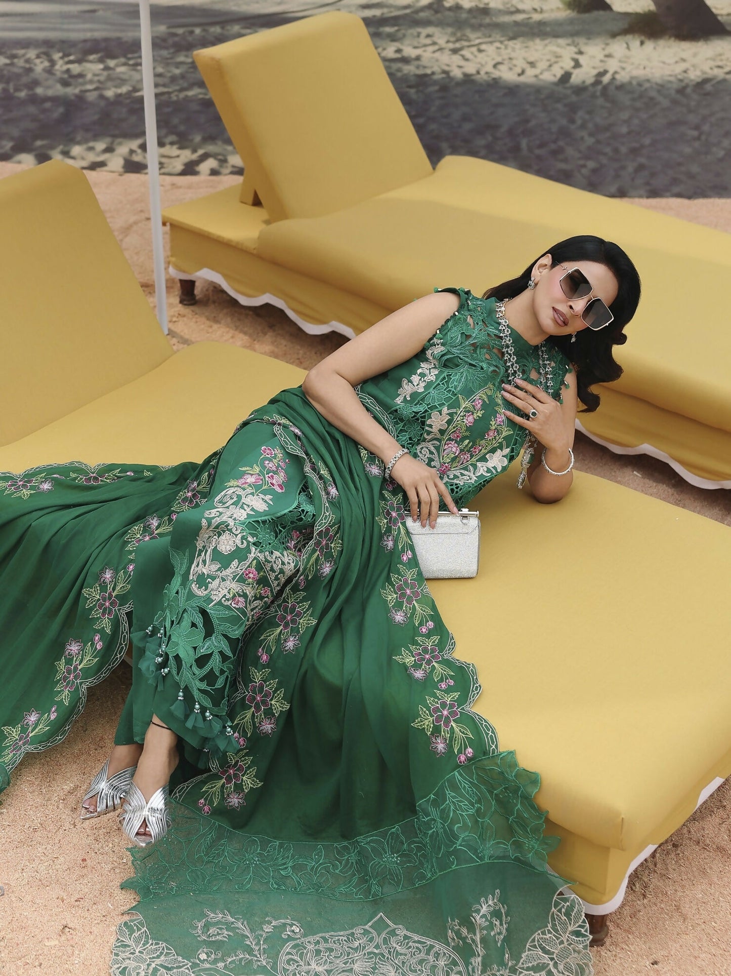 Parishay Monaco Luxury Lawn'26 Embroidered Unstitched 3-Piece Suit-MN-05