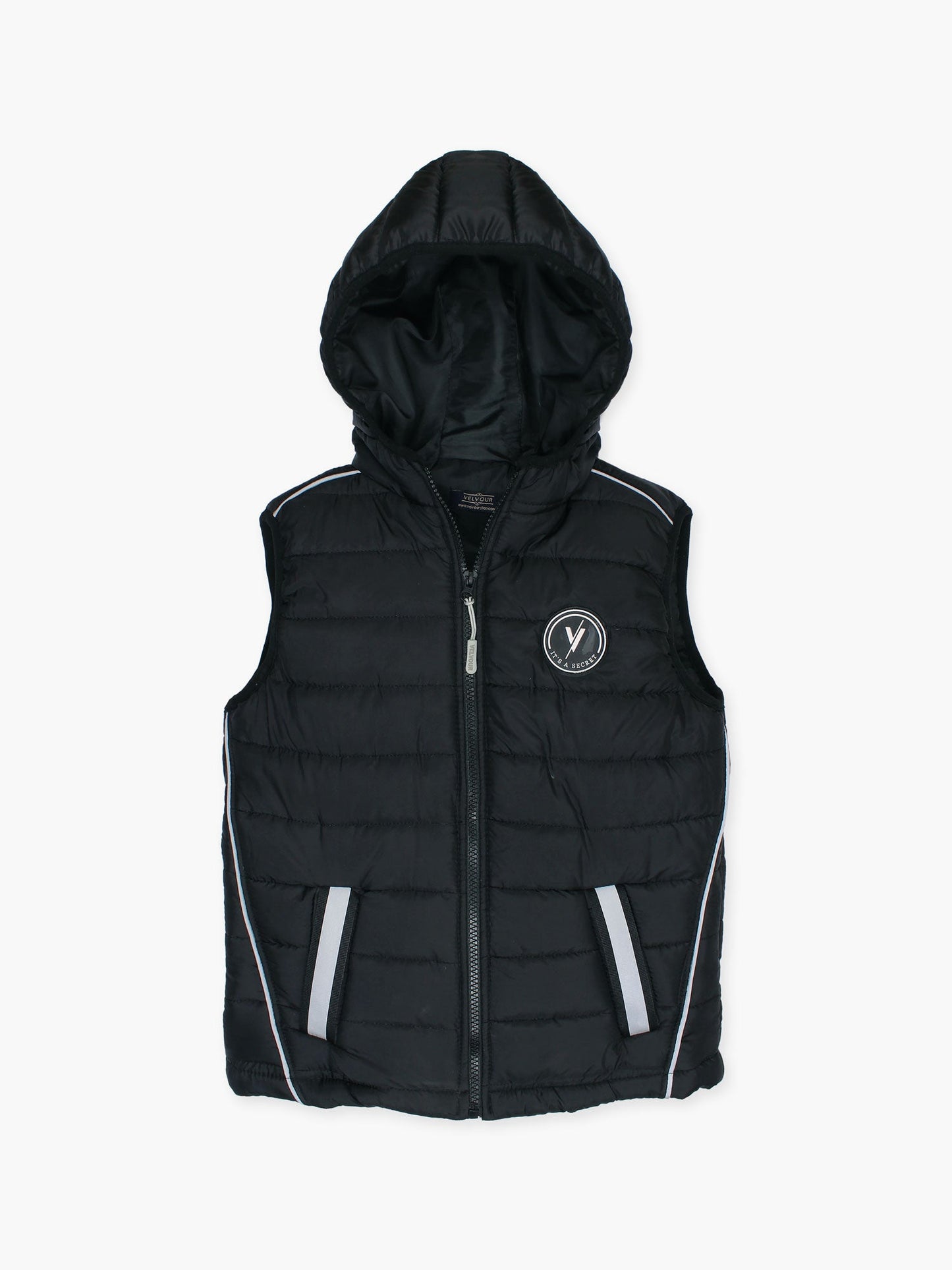 Velvour Sleeveless Hooded Puffer Jacket-VJ62-B