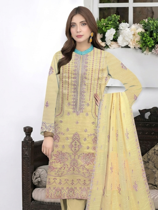 Bin Shaukat R Shine Vol 15 Bana Dora Lawn Embroidered Unstitched 3-Piece Suit