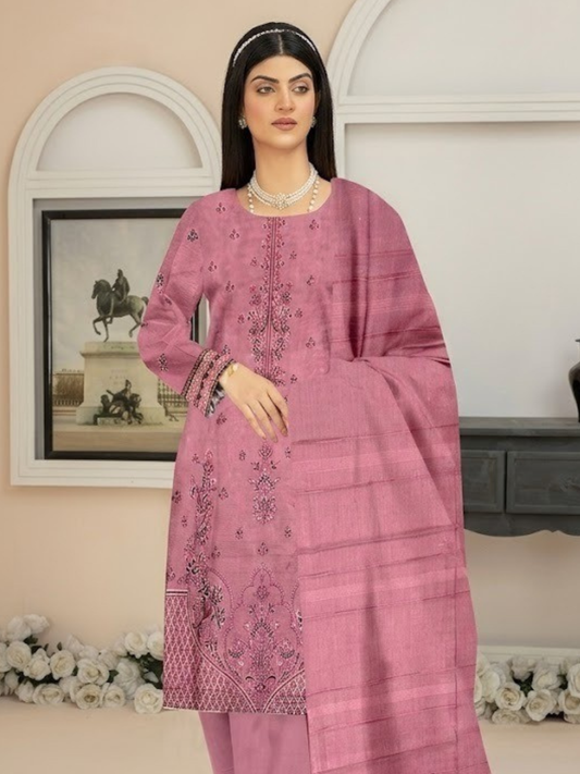 Bin Shaukat Noor e Chashm Vol 04 Lawn Embroidered Unstitched 3-Piece Suit-NRC-D04