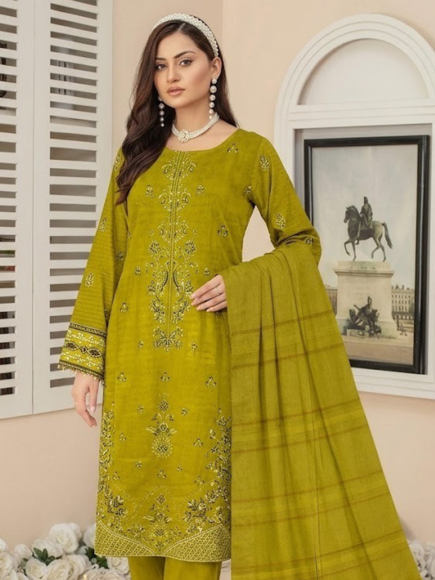 Bin Shaukat Noor e Chashm Vol 04 Lawn Embroidered Unstitched 3-Piece Suit-NRC-D03
