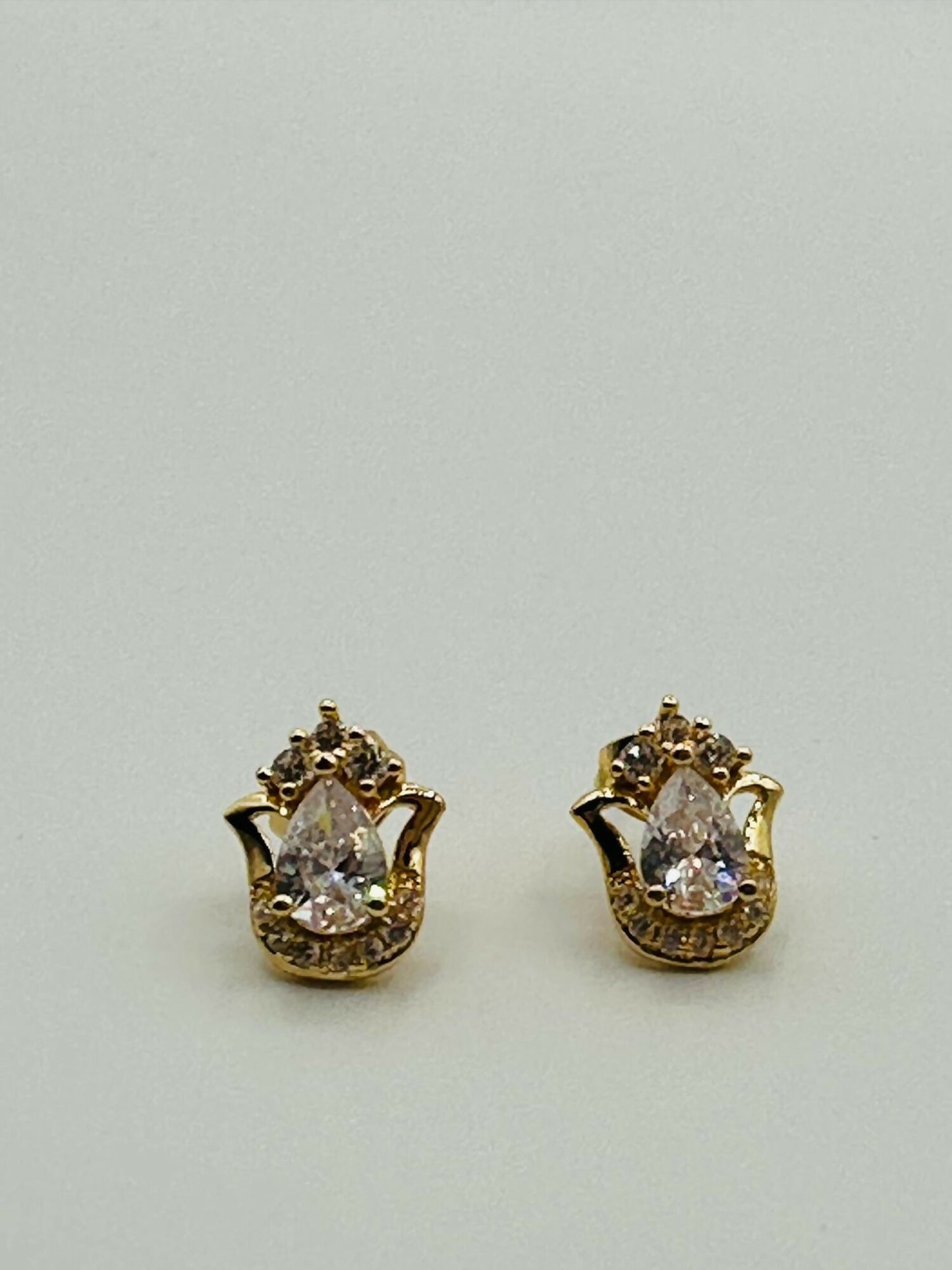 H&A Jewellery Gold Polished Stud Earrings