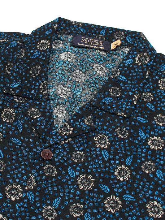 Velvour Soft Linen Printed Co-Ord Set-VC25