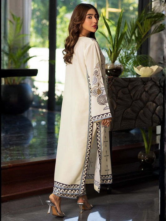 MH Cloth House Poly Lawn Printed Stitched 2-Piece Suit-Zaibunisa