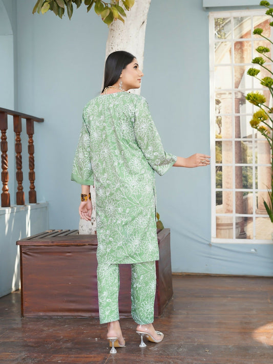 Stylish Collection Aarish Linen Printed Co-Ord Set-Bismal