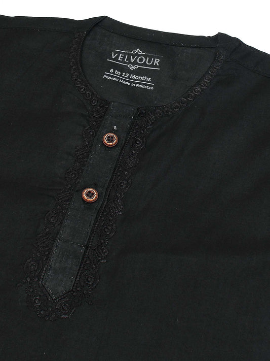 Velvour Boys Cotton Embroidered Stitched Kurta Pajama-VK02