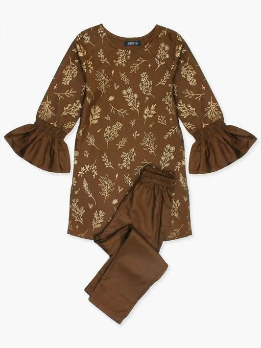 Velvour Girls Viscose Printed Stitched 2-Piece Suit-VG110