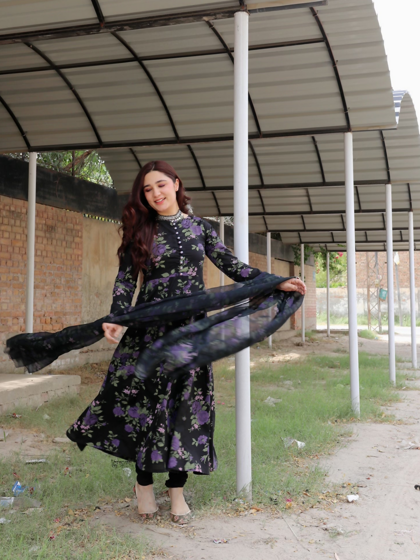 Panache Apparel Daily Essentials RTW Linen Printed Stitched Suit-Shabnam