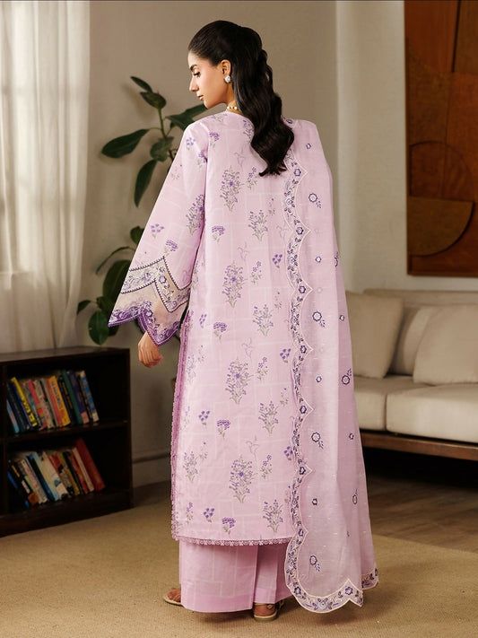 Mahnur Leila Lawn'26 Embroidered Stitched 3-Piece Suit-L-04