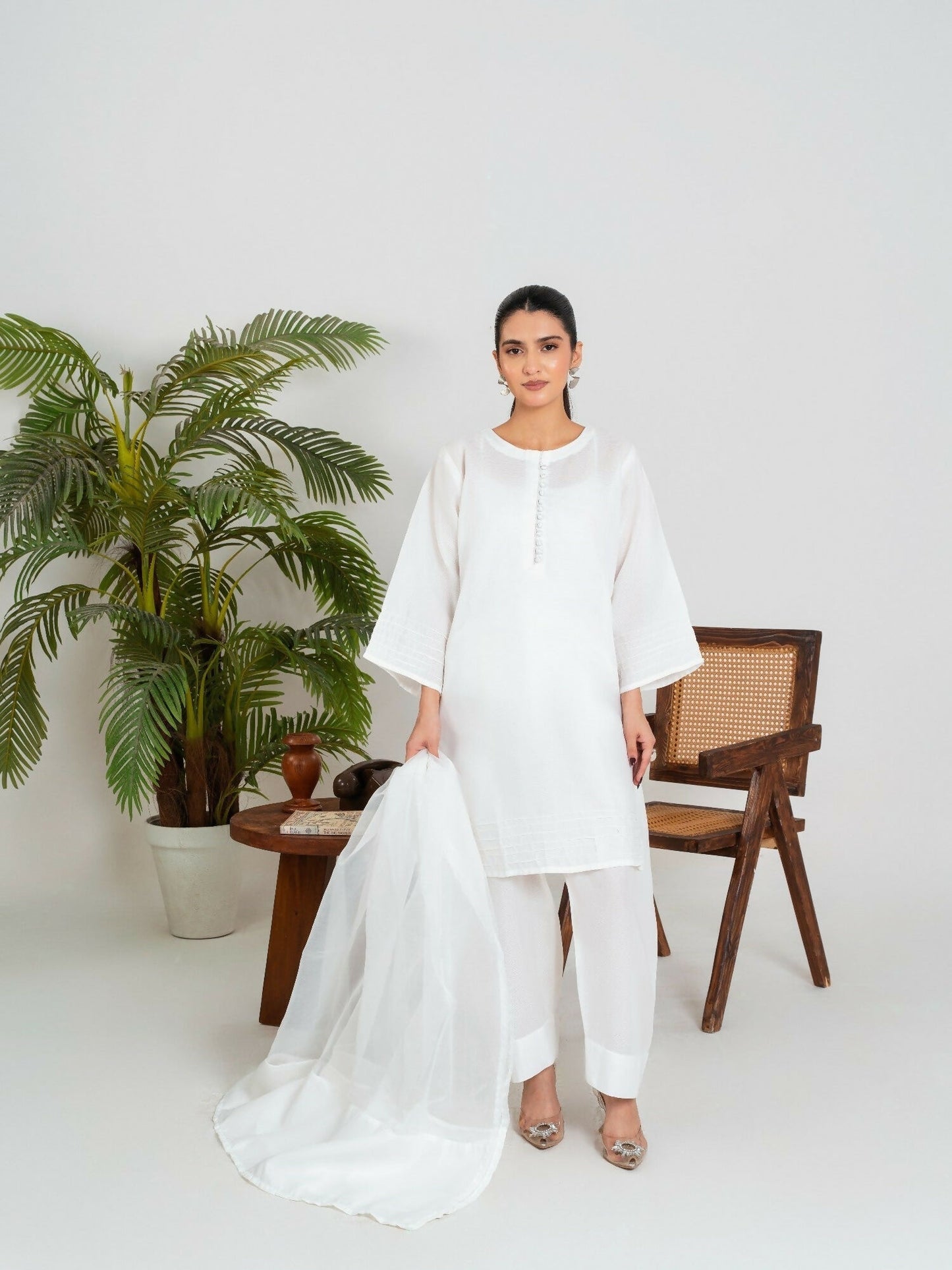 Stylish Collection Enchant Pret Cotton Stitched 3-Piece Suit-Hoor