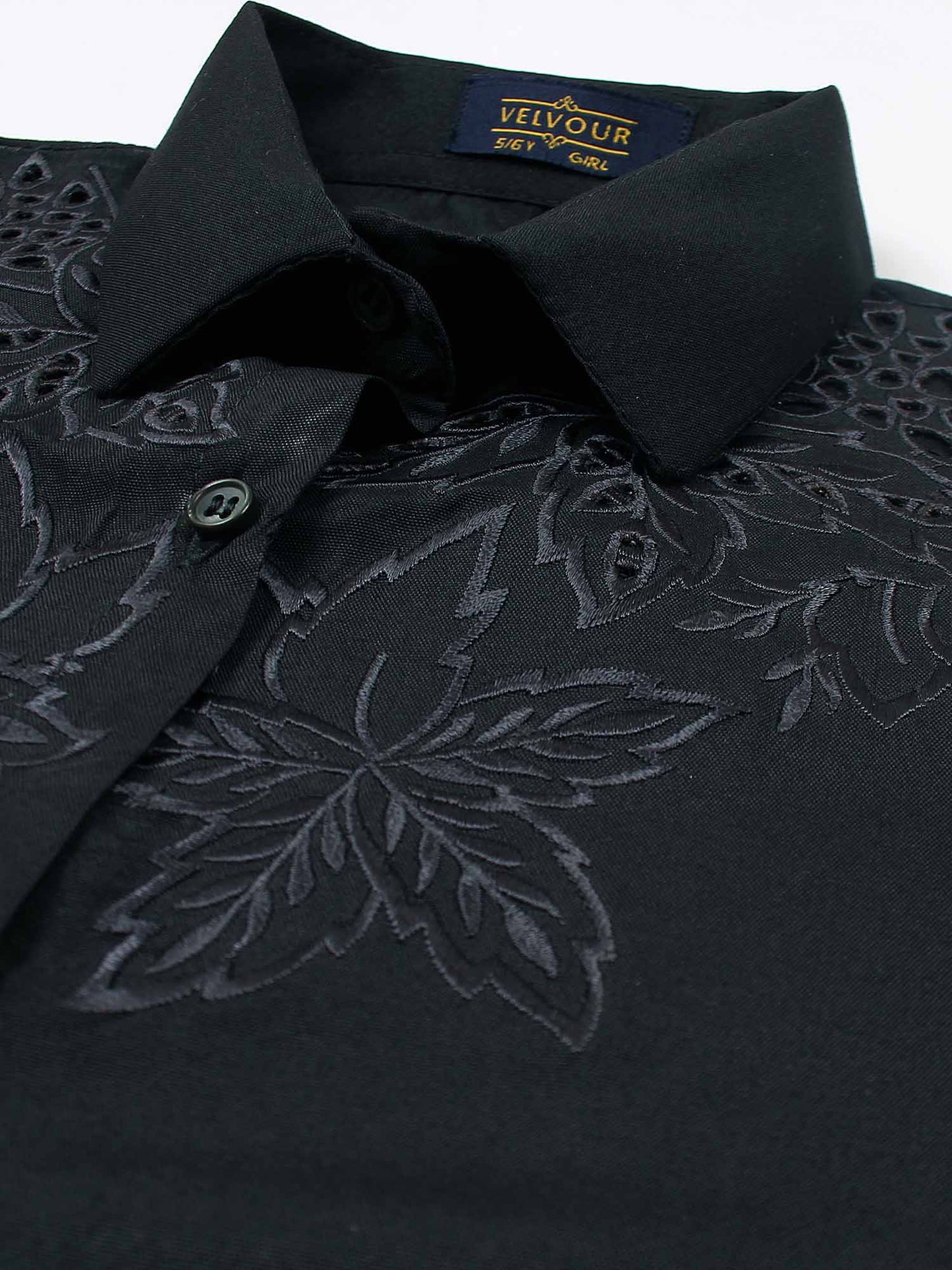 Velvour Girls Viscose Embroidered Stitched Tunic-VG80-B