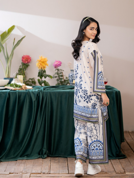 Panache Apparel Crepe De Luxe Crepe Printed Co-Ord Set-Trails