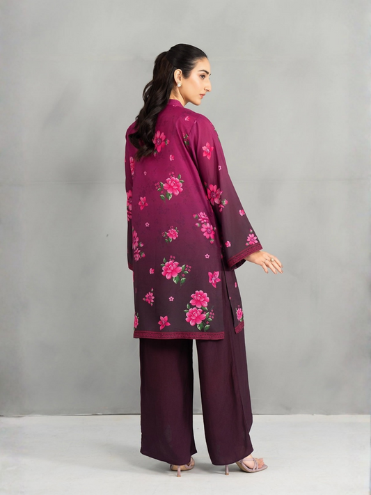 Panache Apparel Dear Summer Silk Lawn Printed Co-Ord Set-Floral Muse