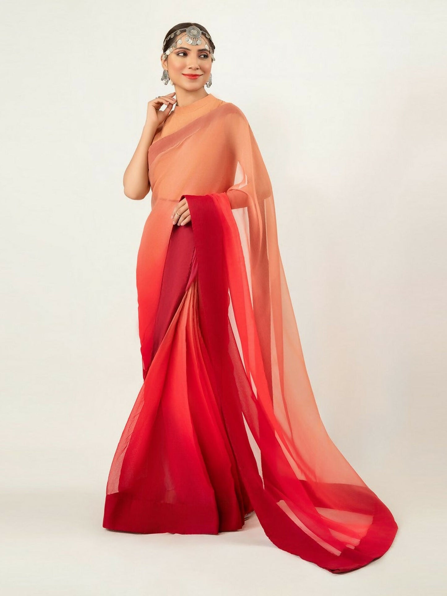 Imran Aftab Chiffon Printed Unstitched Saree-IASC 14