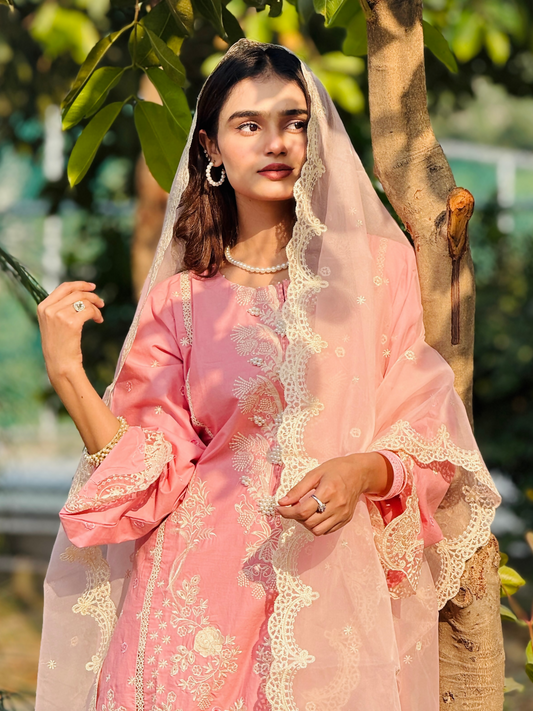 Siraphina Winter Cotton Embroidered Stitched 3-Piece Suit