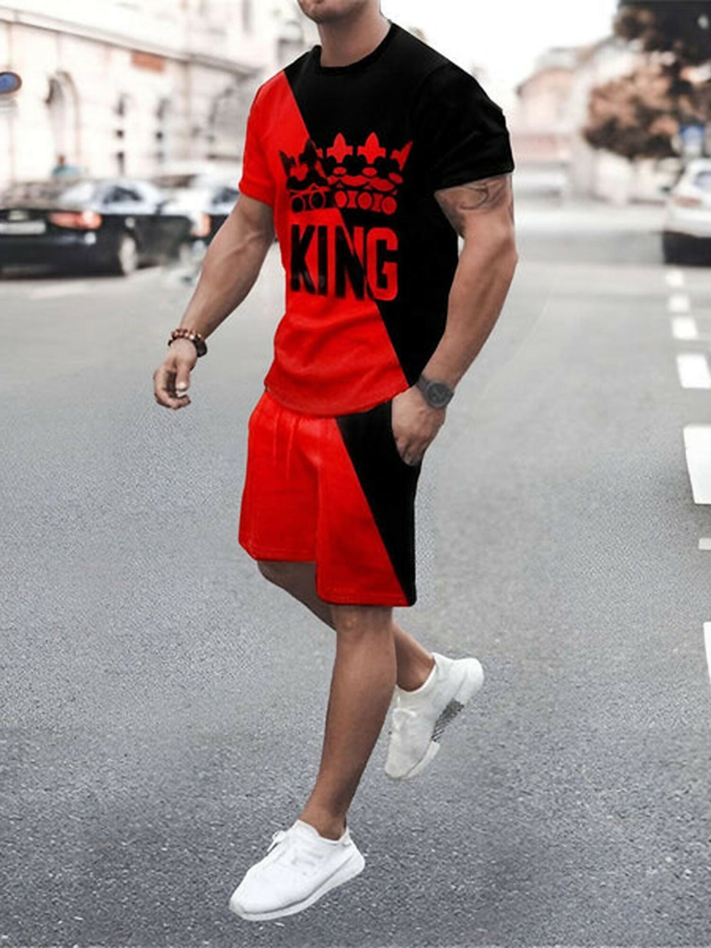 Jupiter Printed Flex King Crown High Street Twin Set-13699