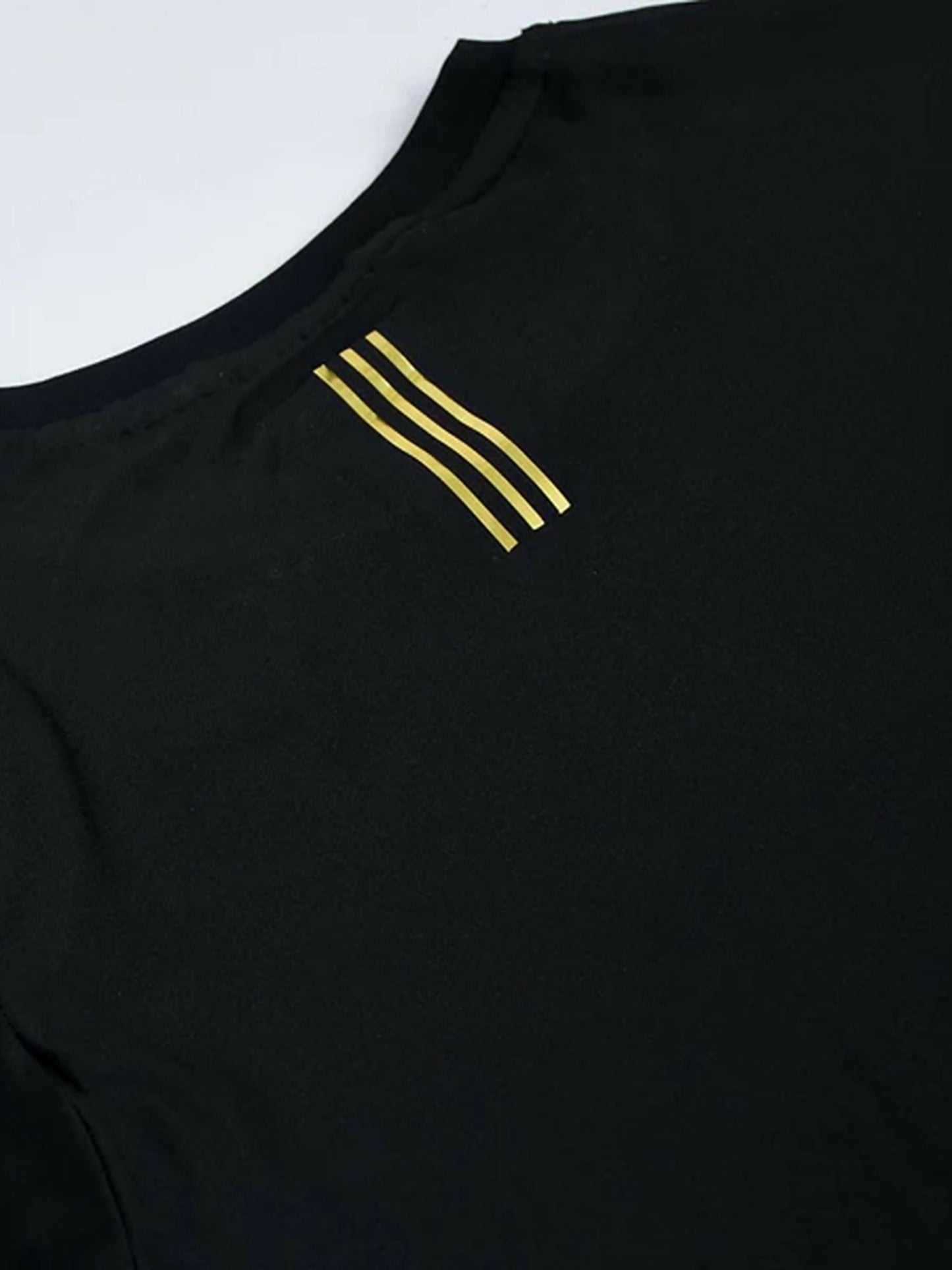 Jupiter High Gloss 3 Stripe Stretch Compression Dry Fit Tee-13607