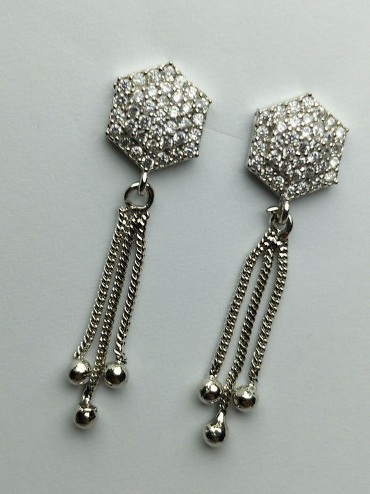 H&A Jewellery One Carat American Diamond Earrings