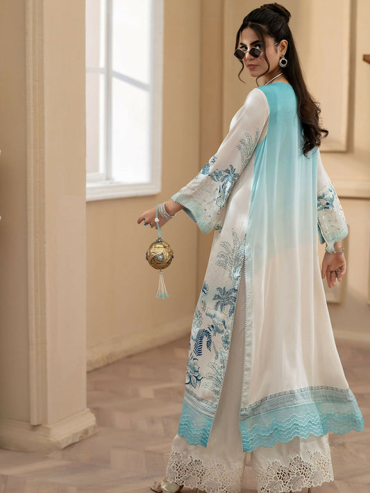 Shiza Hassan Miha Luxury Pret Pure Grip Embellished 2-Piece Suit-Garden Glad