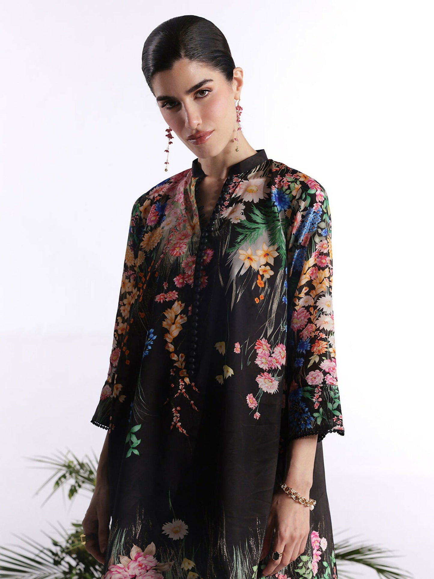 Binilyas Silk Digital Printed Co-Ord Set-30088
