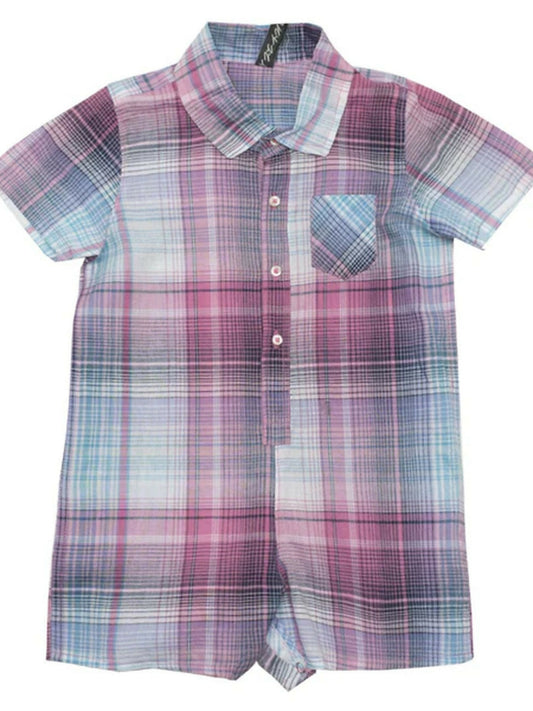 Funkys Woven Pink Baby Romper -8826